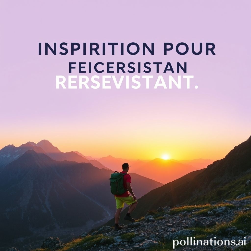 INSPIRATION POUR RESTER PERSISTANT