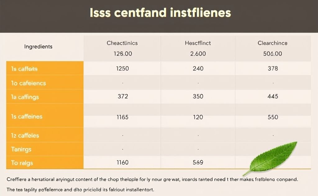 Iaso Tea ingredients and caffeine content analysis
