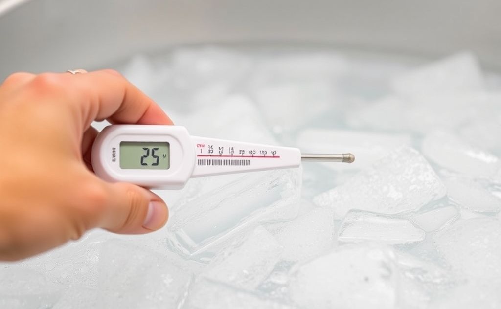 Ice bath test thermometer accuracy method
