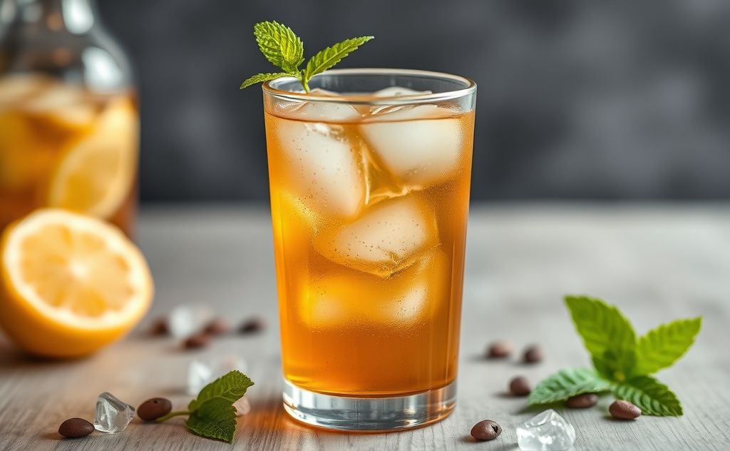 Iced tea refreshment with caffeine question