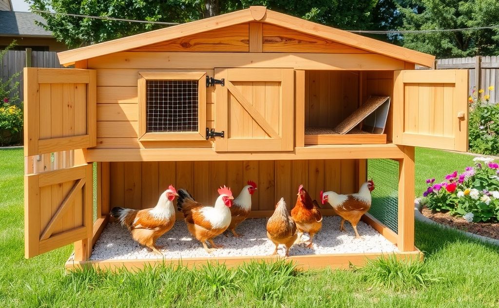 Ideal chicken coop size for 6 happy chickens