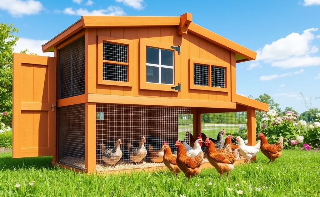 Ideal coop size for 12 happy chickens