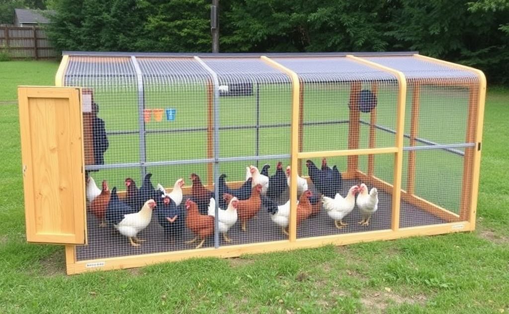 Ideal coop size for 20 chickens
