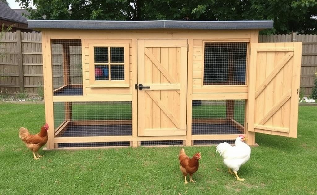 Ideal coop size for 6 happy chickens