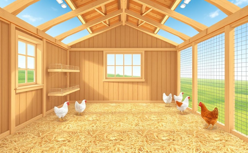 Ideal space needed for 20 chickens in a coop