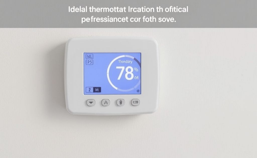 Ideal thermostat location for optimal performance