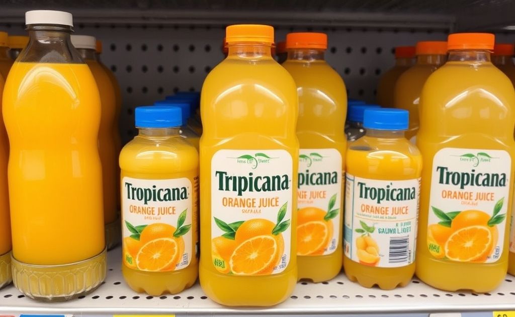 Identify shelf-stable Tropicana orange juice