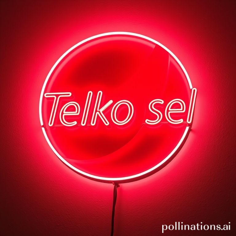 Ilustrasi pulsa Telkomsel neon merah