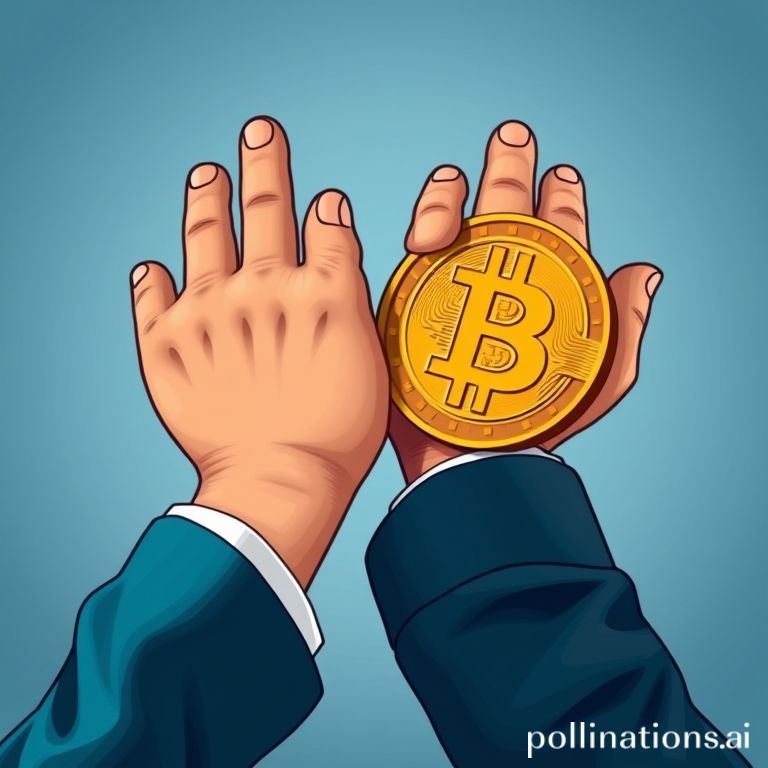 Pemegang saham Microsoft menolak proposal Bitcoin, menampilkan logo perusahaan dan simbol Bitcoin dengan fokus pada keputusan finansial.