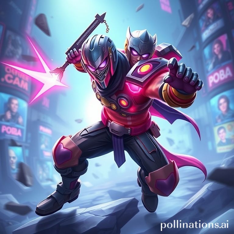 Ilustrasi Mobile MOBA hero neon