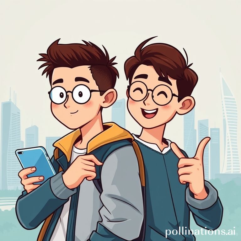 Ilustrasi gaya Gen Z yang sedang melihat grafik IHSG di layar tablet atau smartphone. Ekspresi wajah mereka menunjukkan pemahaman dan ketenangan, bukan panik. Latar belakang menunjukkan diagram saham dan kota modern yang sibuk, dengan sentuhan warna-warni cerah dan elemen grafis kekinian. Mungkin ada tangan memegang kopi atau gesture 