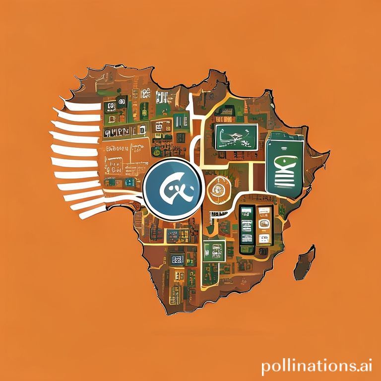 Logo Vodacom dan Safaricom bersanding di tengah ilustrasi transaksi pembayaran seluler M-Pesa di Afrika, merefleksikan akuisisi strategis dan dominasi di sektor fintech regional.