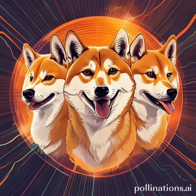 Visualisasi grafik harga XRP, Dogecoin, dan Shiba Inu dengan logo Gemini AI, menggambarkan prediksi volatilitas pasar kripto.