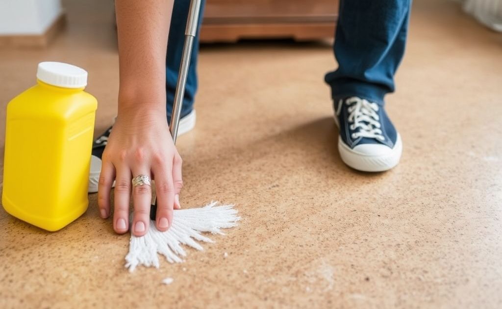 Immediate action to remove cork floor odors