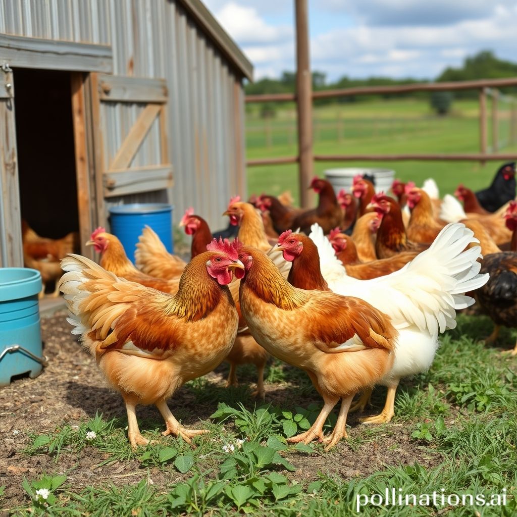 Chicken coop hygiene and maintenance.