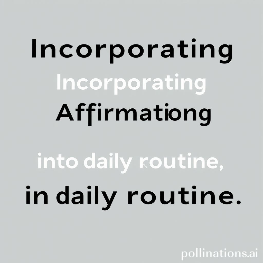 Incorporating Affirmations into Daily Routine