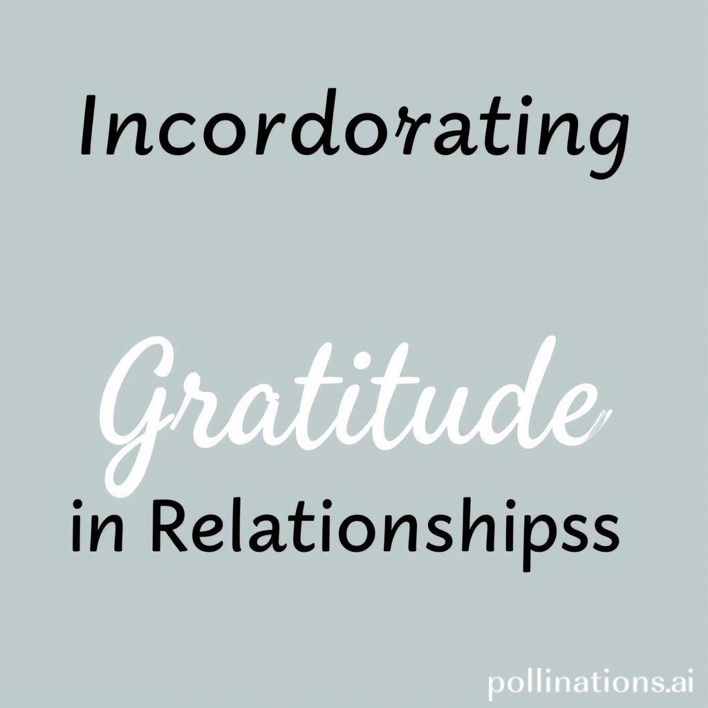 Incorporating Gratitude in Relationships