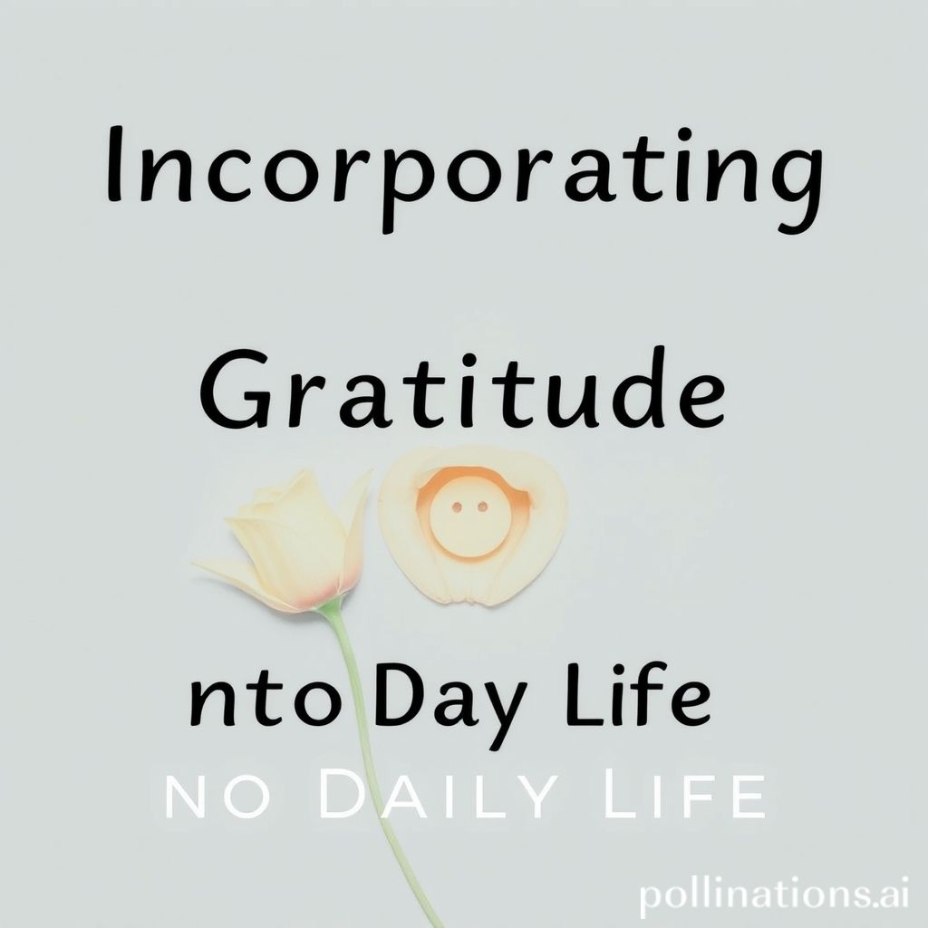 Incorporating Gratitude into Daily Life