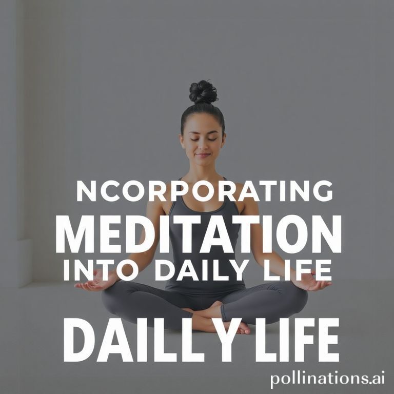 Incorporating Meditation into Daily Life