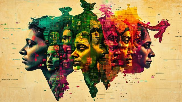 India Population Demographics Art