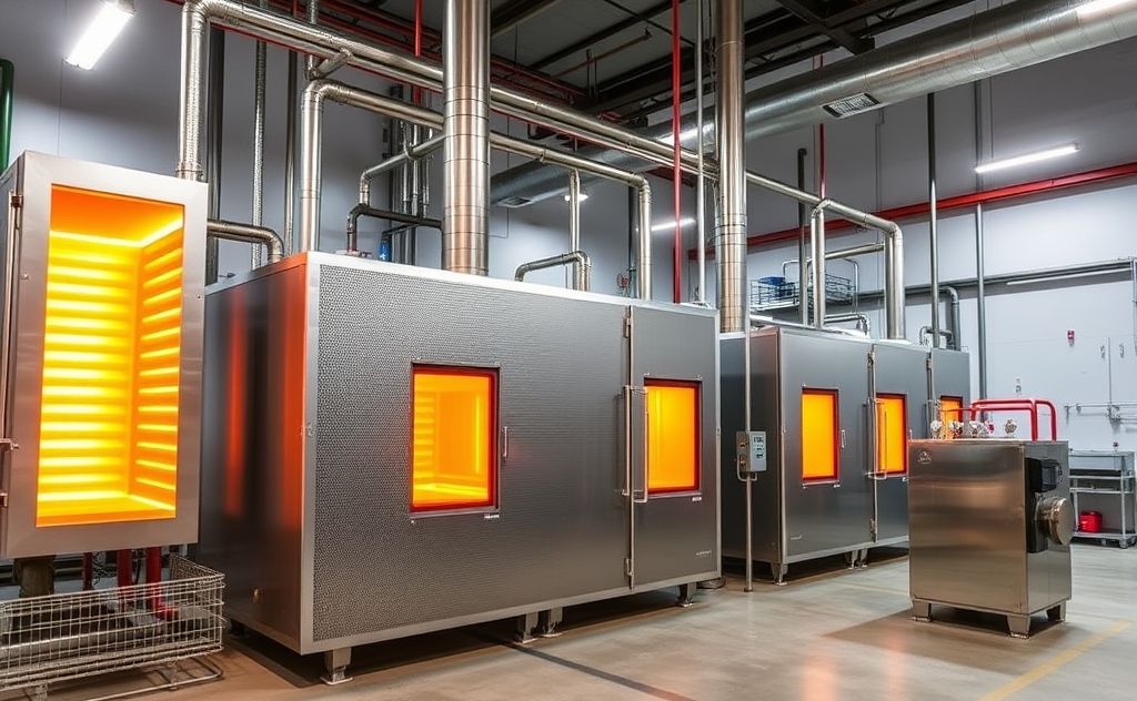 Industrial heating system for uniform temperature