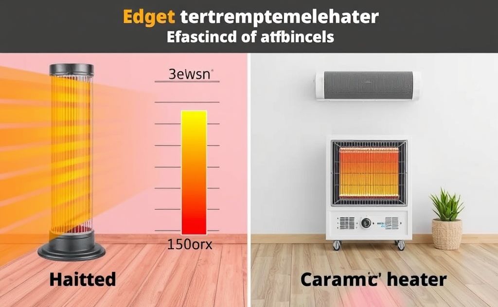 Infrared heater efficiency compared to ceramic heater