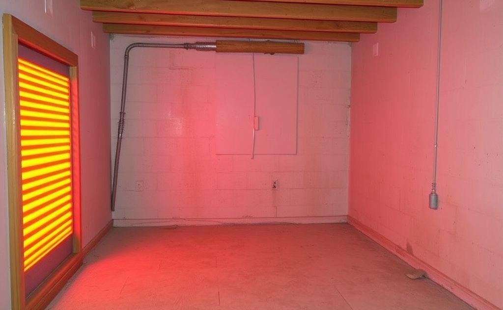Infrared heater placement in undesirable locations.