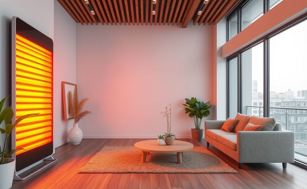 Infrared heaters with humidity control in modern spaces.