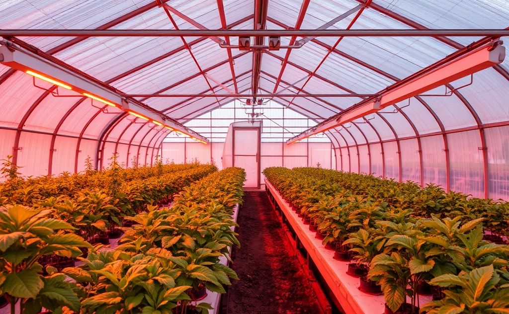 Infrared heating in a thriving greenhouse setting