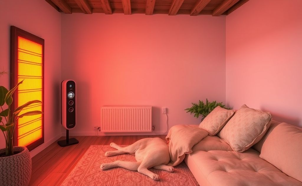 Infrared heating providing comfort and allergy relief.