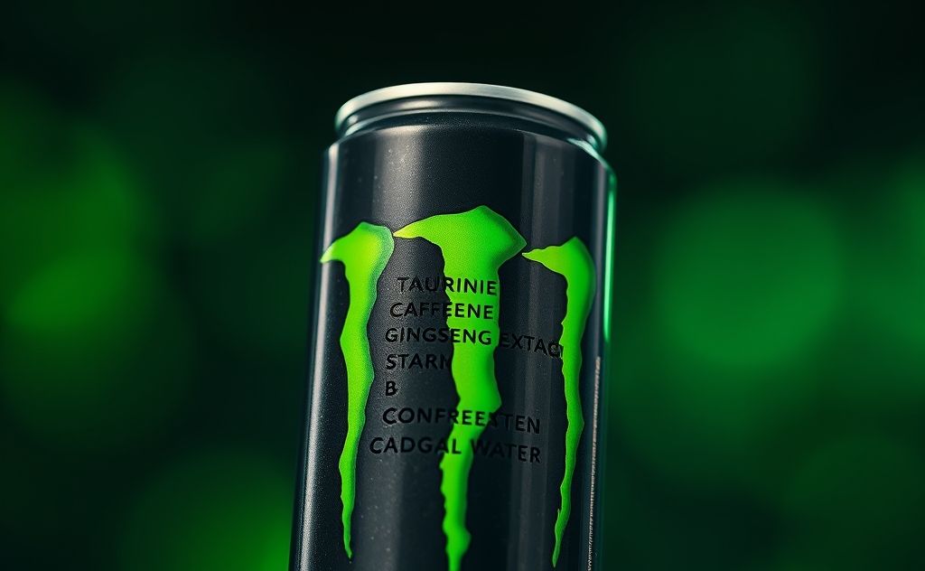 Ingredients of Monster Energy Drink in a can