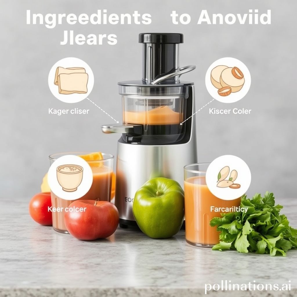 Juicer: Avoid Nuts, Seeds, Dairy, and Ice Cubes