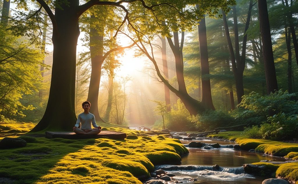 Inner peace through serene nature and calmness