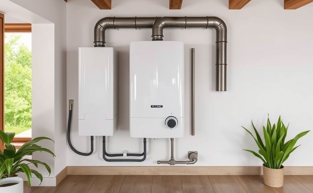 Instalación de calentador de gas en casa