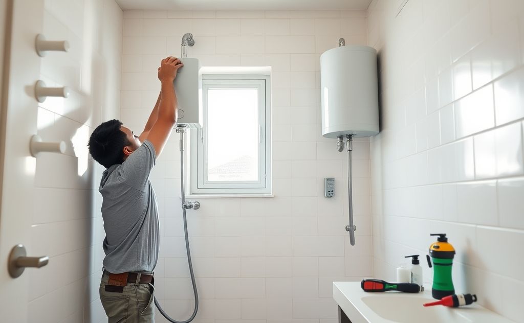 Instalación de un calentador de agua en casa