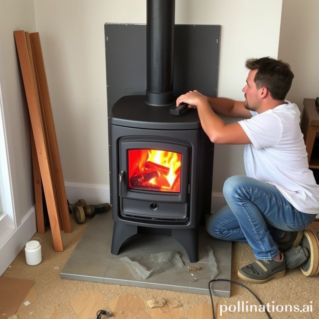 Installing the pellet stove