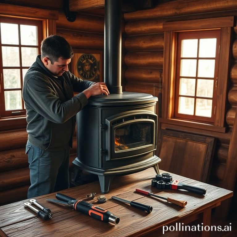 Installing the wood stove