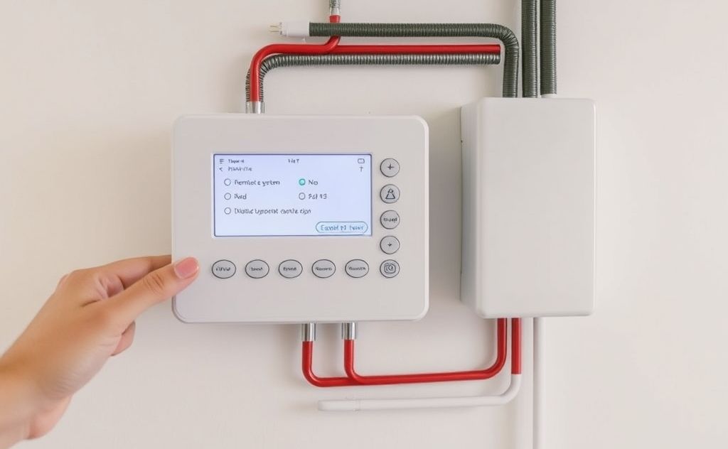 Integrate remote control with a heating system setup