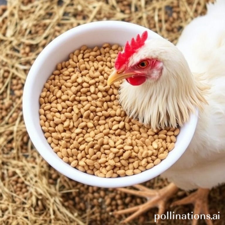 Feeding Lentils to Chickens.