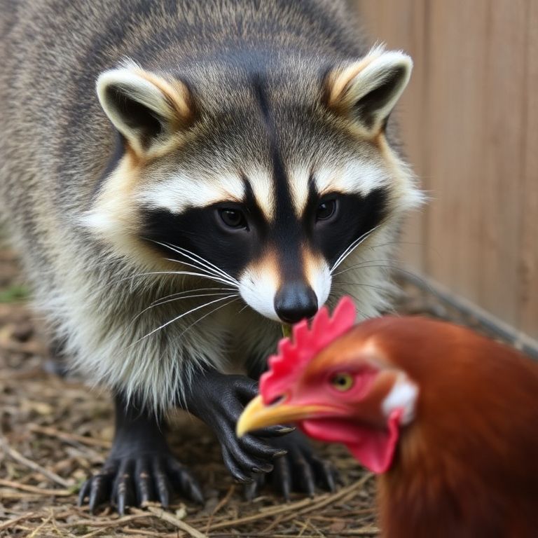 Raccoon threat to chickens.