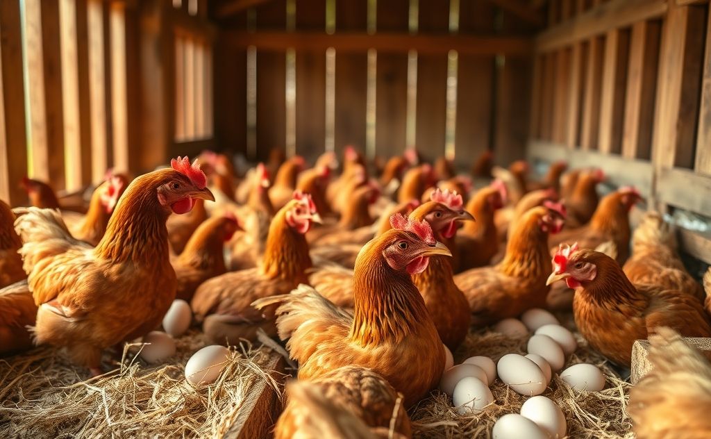 Isa Brown chickens laying eggs over time