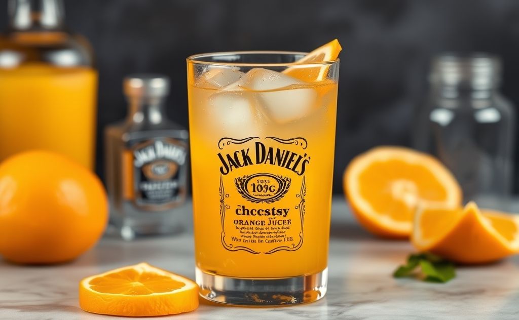 Jack Daniels mixed with orange juice drink