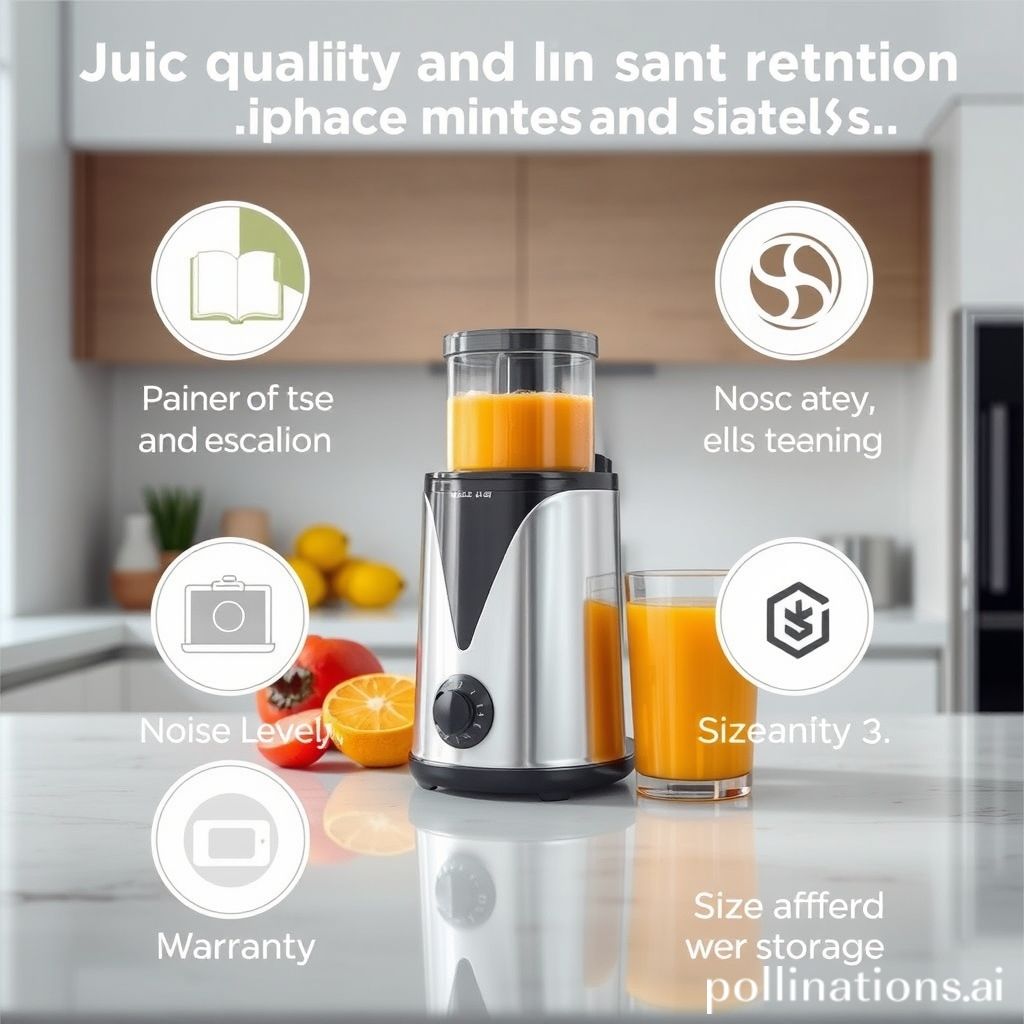 Factors to Consider When Choosing a Juicer: Quality, Ease, Noise, Durability, and Size