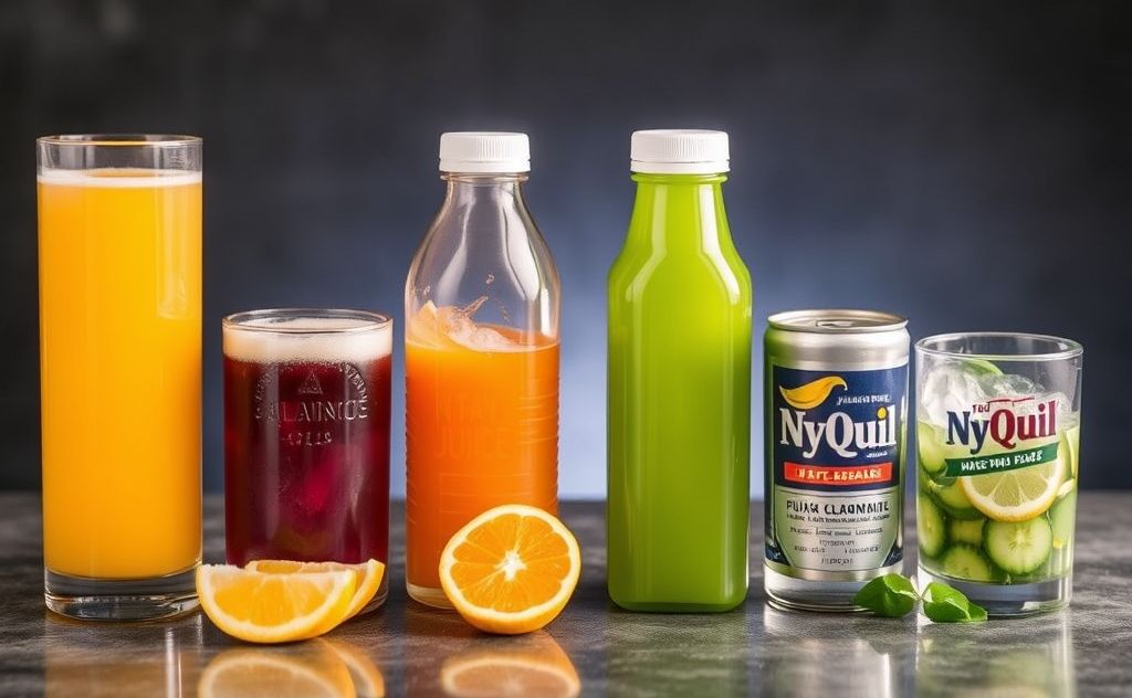 Juice combinations with NyQuil effects