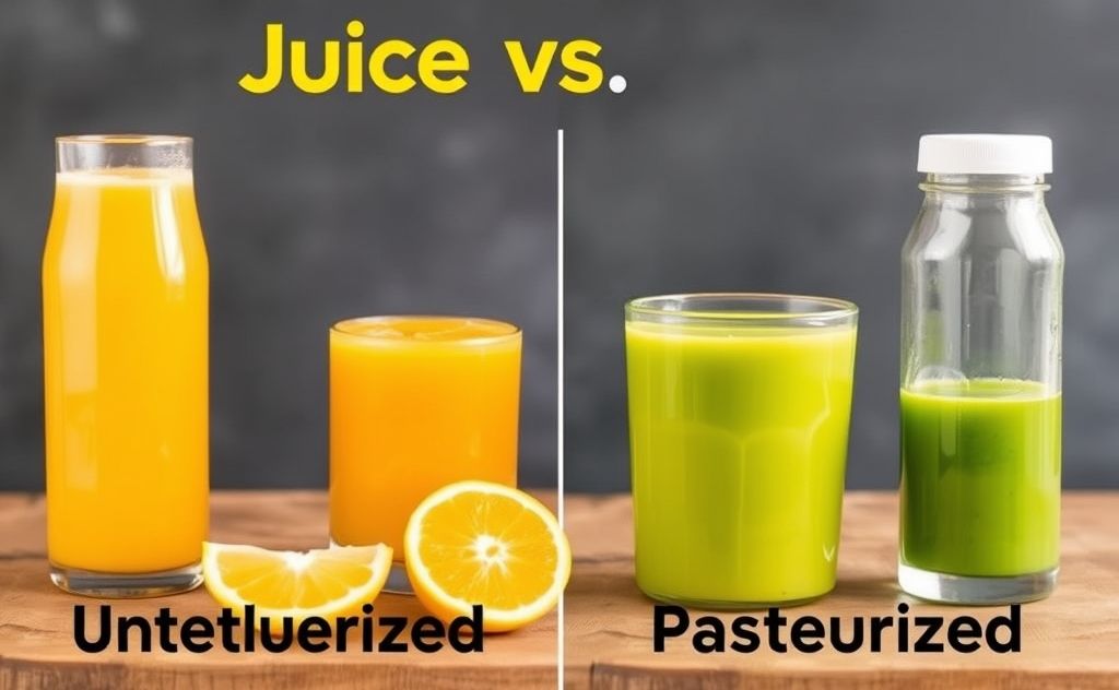 Juice comparison: unpasteurized vs pasteurized