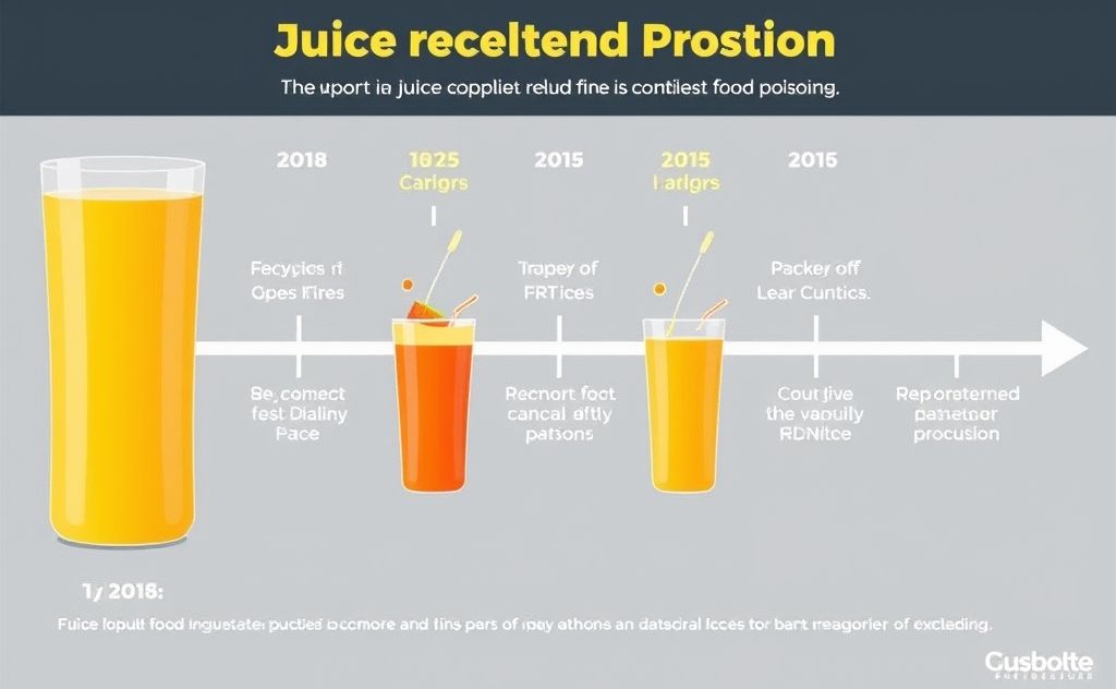 Juice-related food poisoning symptoms timeline