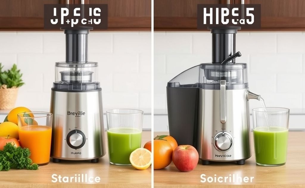 Juicer comparison Breville Hurom performance