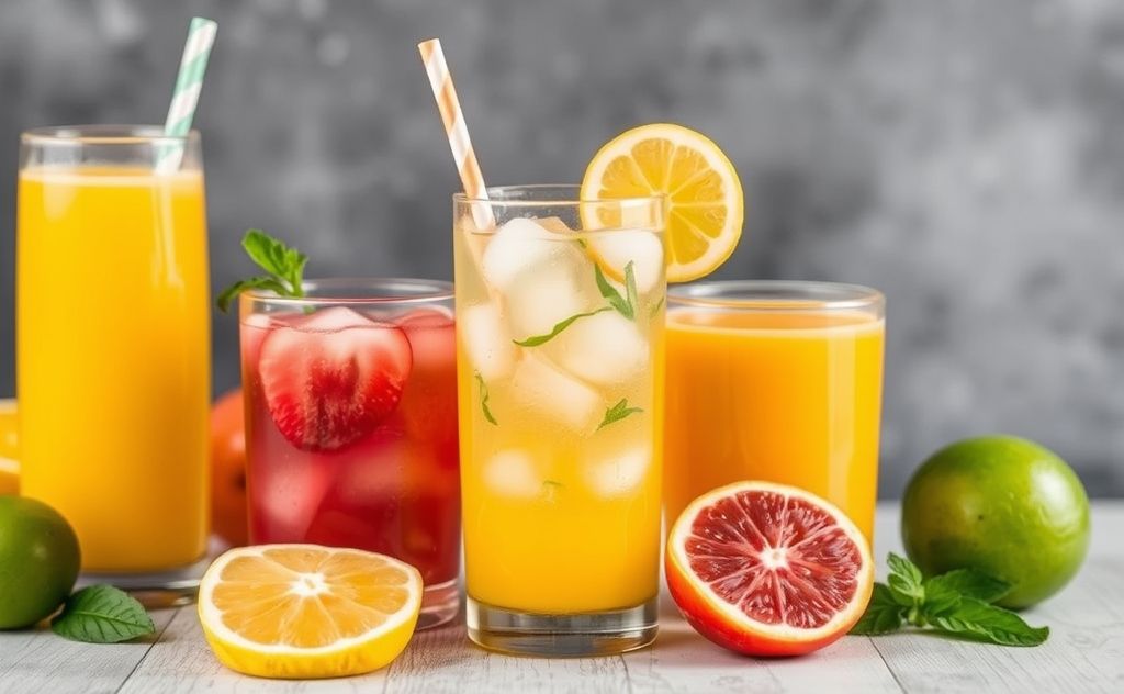 Juices low in acidity for a refreshing drink
