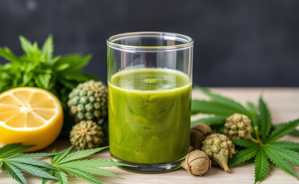 Juicing fresh cannabis leaves and buds for health