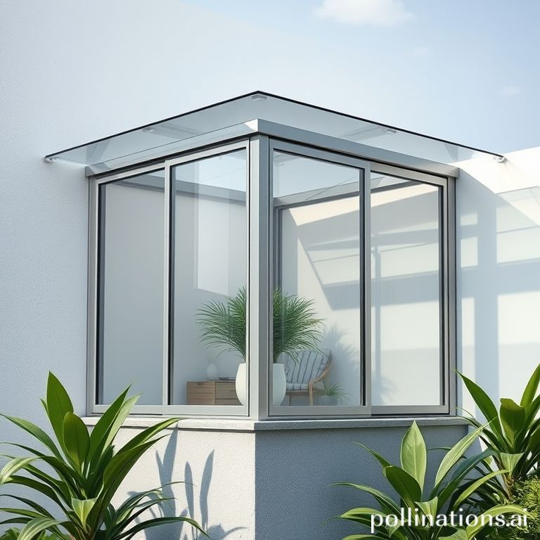 Kanopi aluminium dengan atap polycarbonate bening
